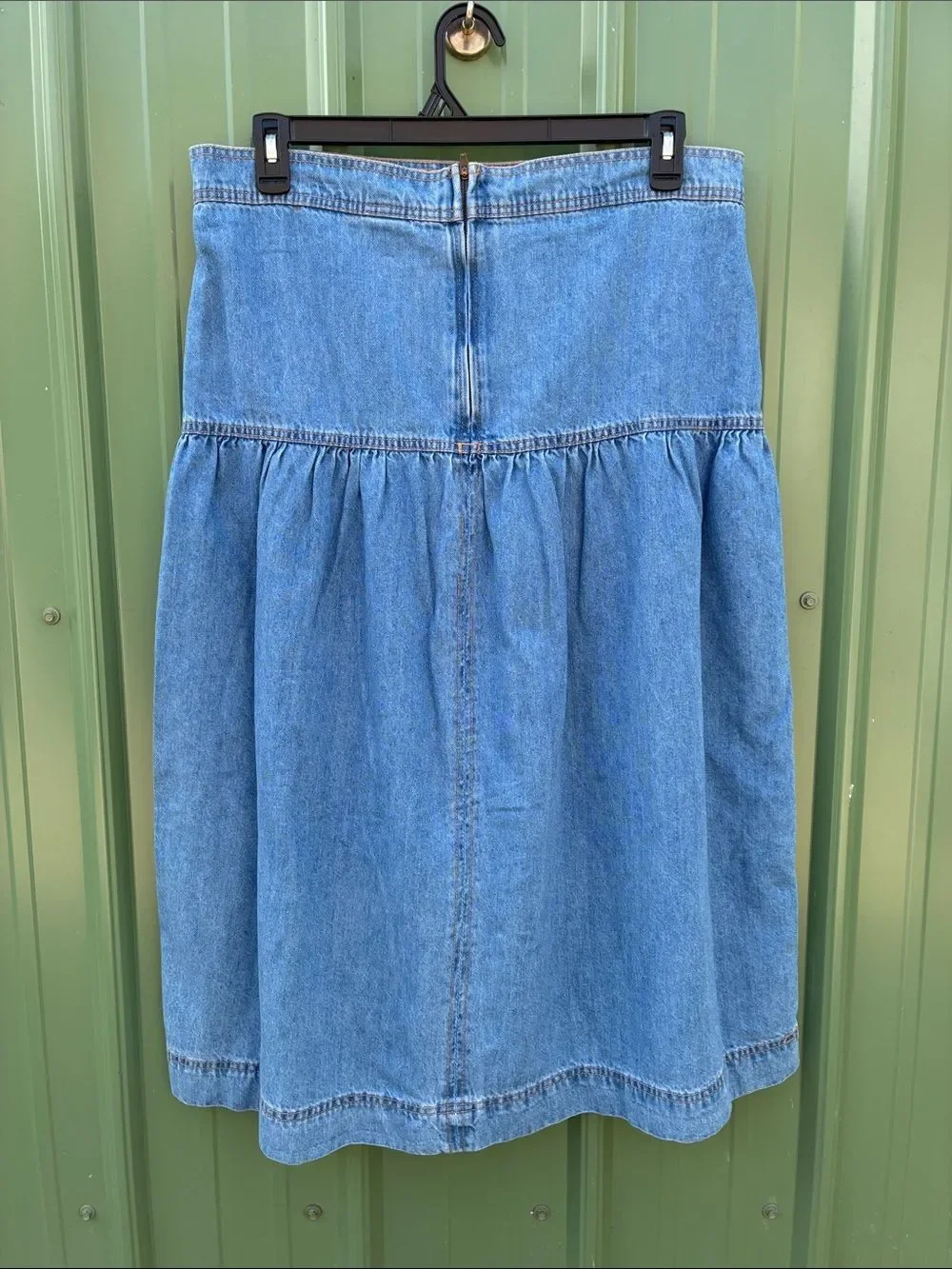Women's Drapey Denim Midi Skirt Size 14